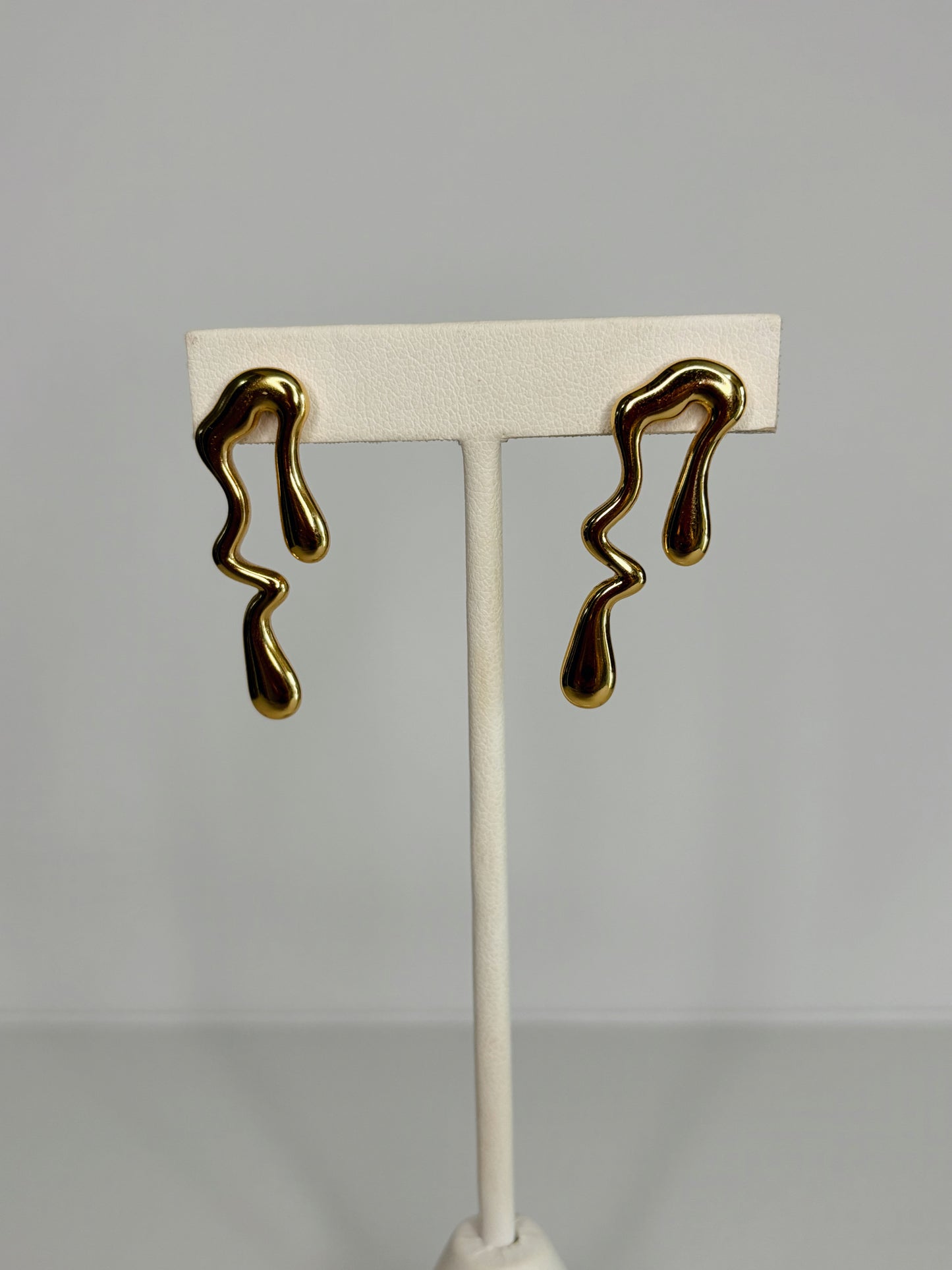 Aretes Derretidos Dorados