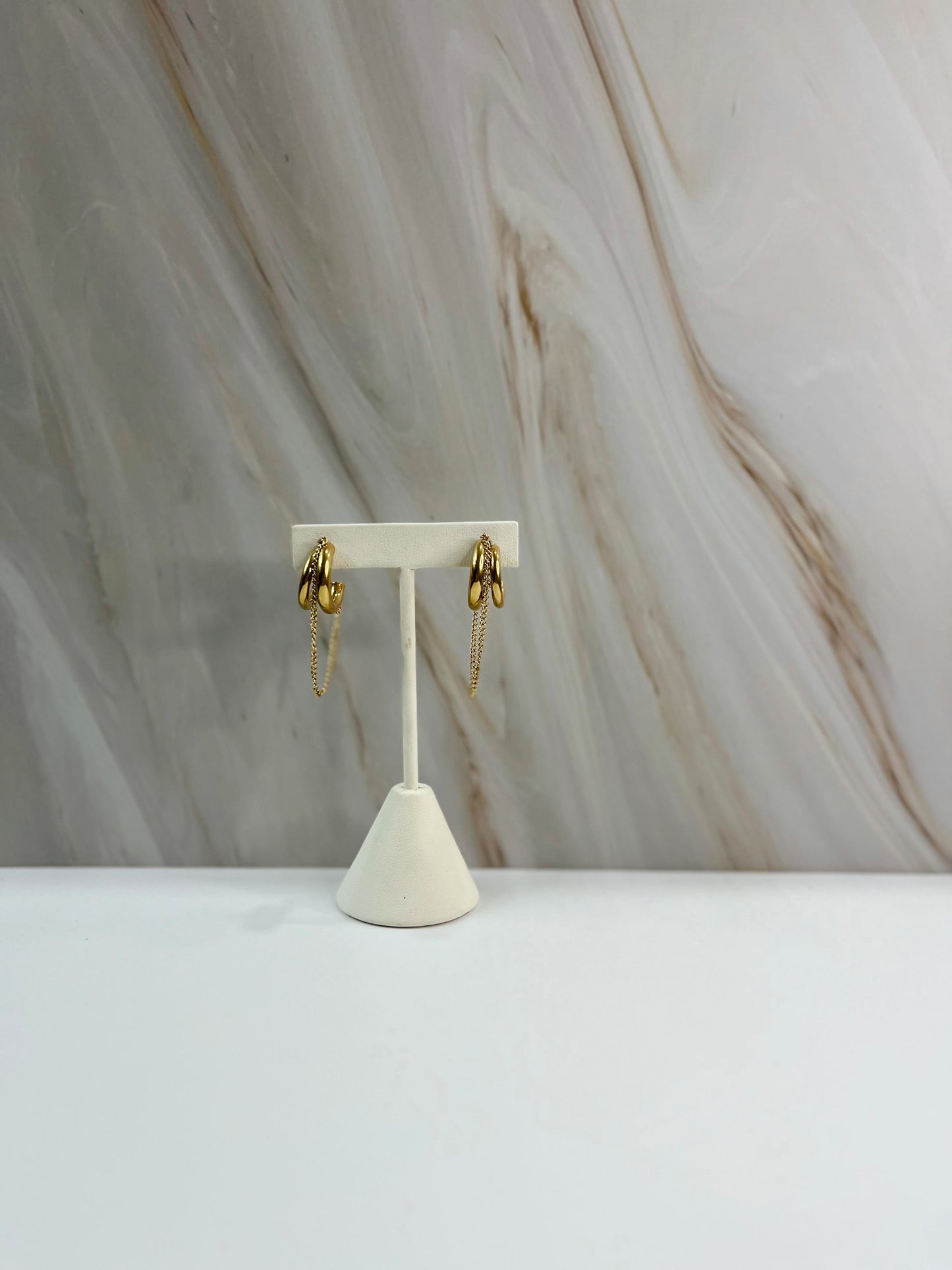 Aretes Cadena Dorado