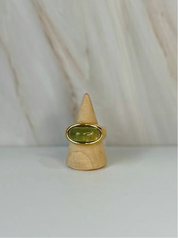 Anillo espejo verde #7
