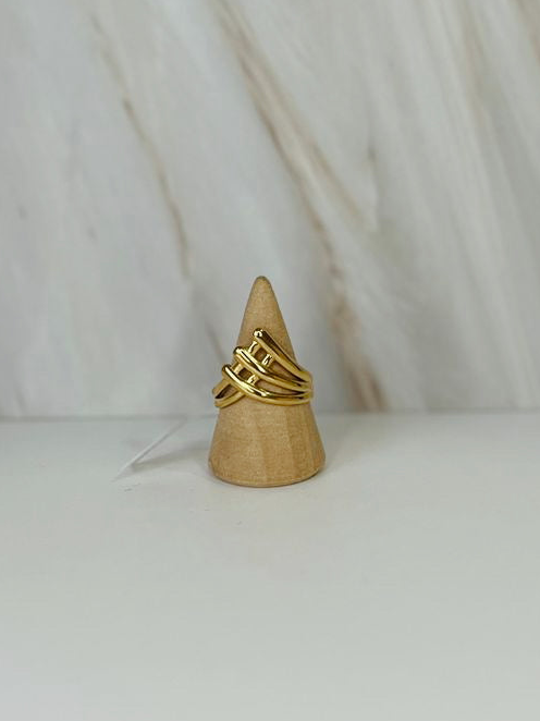 Anillo corona dorado