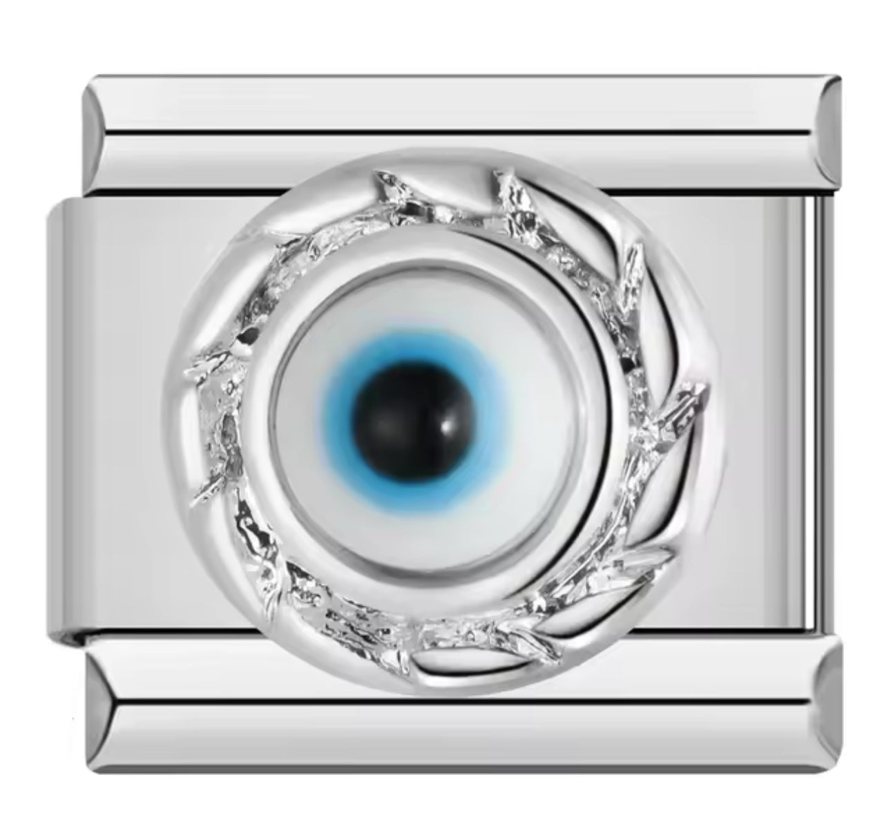 Charm ojo 3D plata