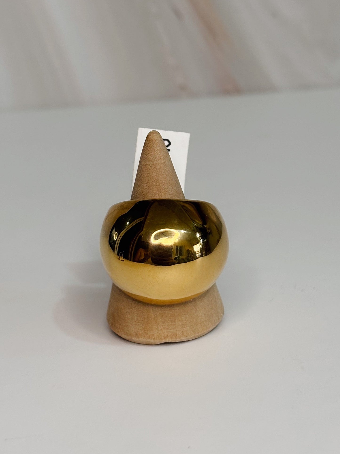 Anillo bol dorada #8