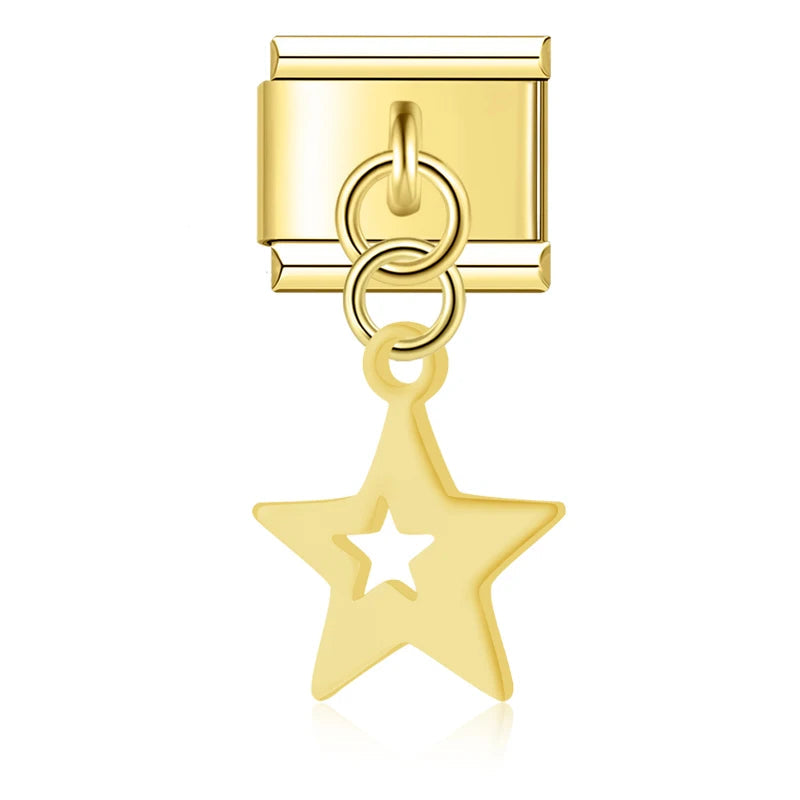 Charm Estrella Colgante Dorado