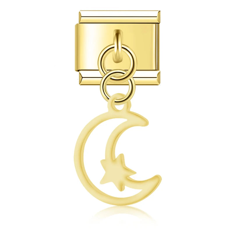Charm Luna Colgante Dorado