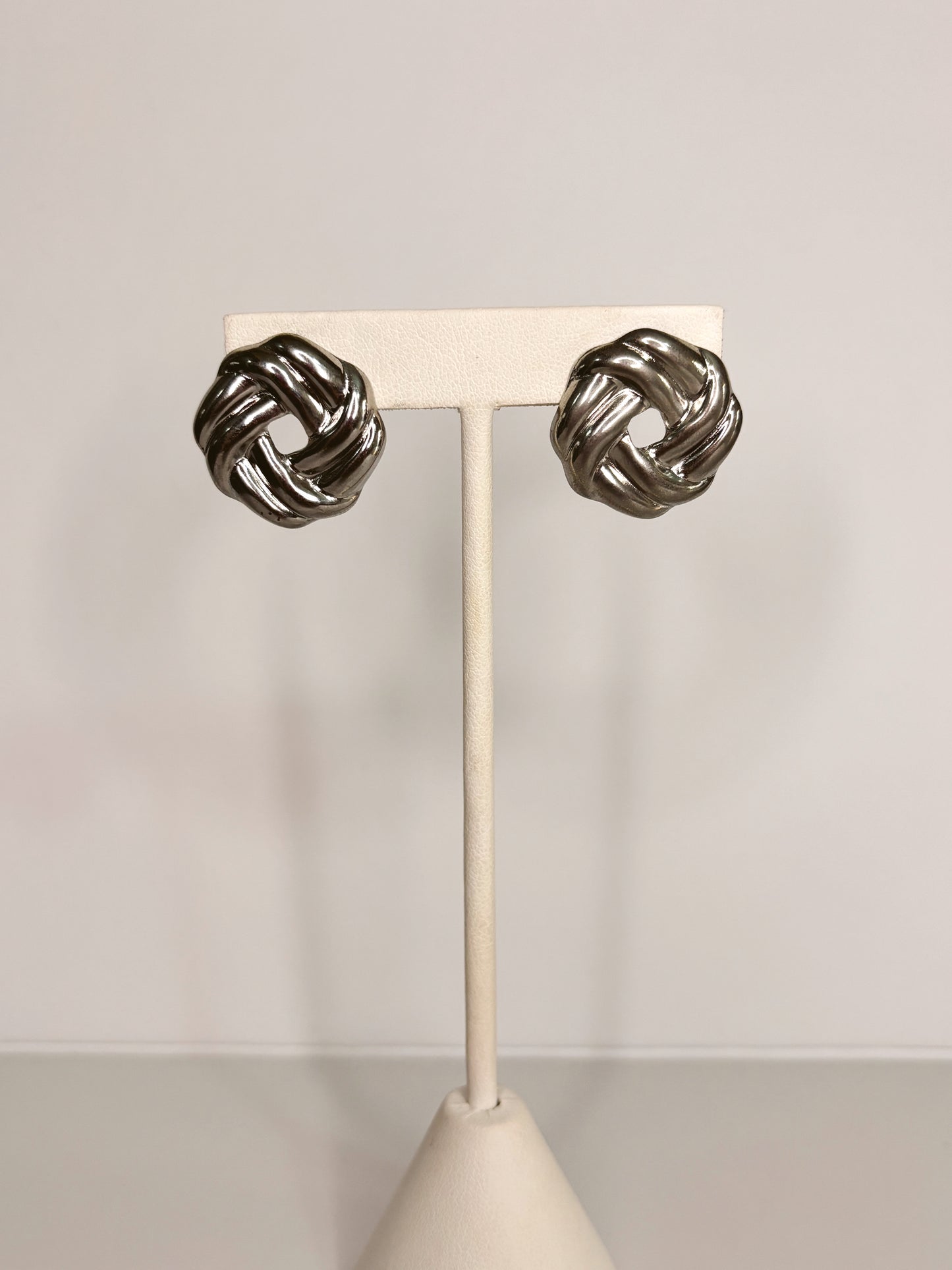 Aretes Trenza Plateados