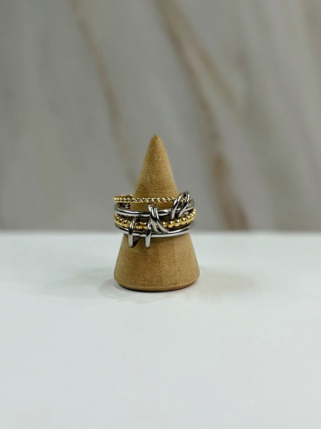 Anillo 4 bicolor argolla doble