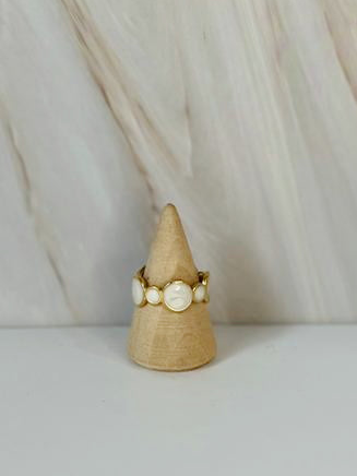 Anillo bol blanco