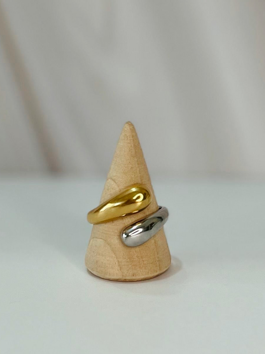 Anillo gotas cruzadas bic