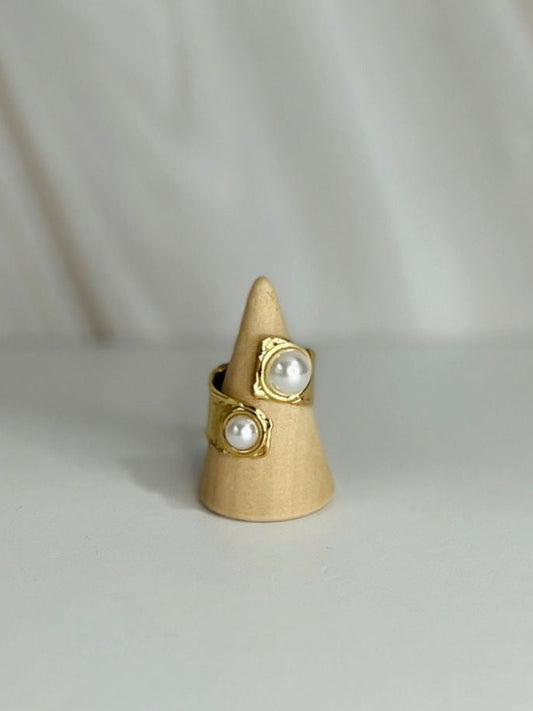 Anillo cruzado Perla