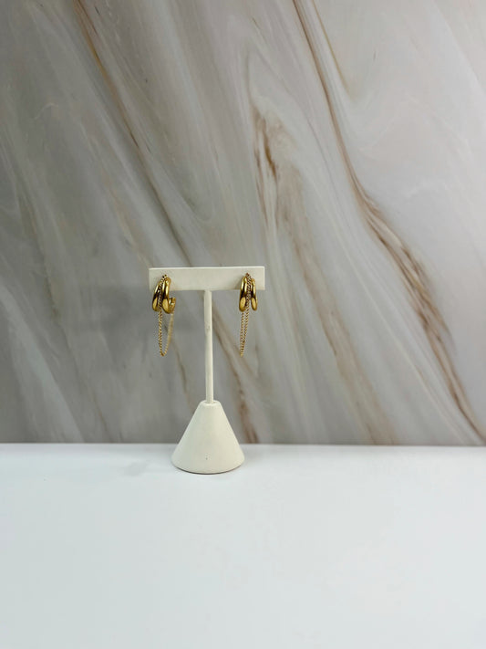 Aretes Cadena Dorado