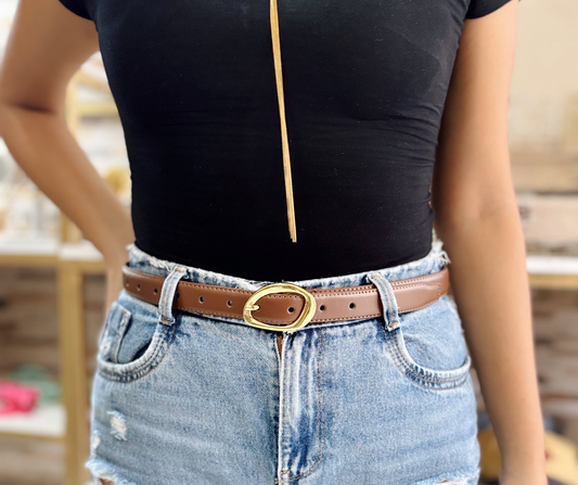 Cinturón café
