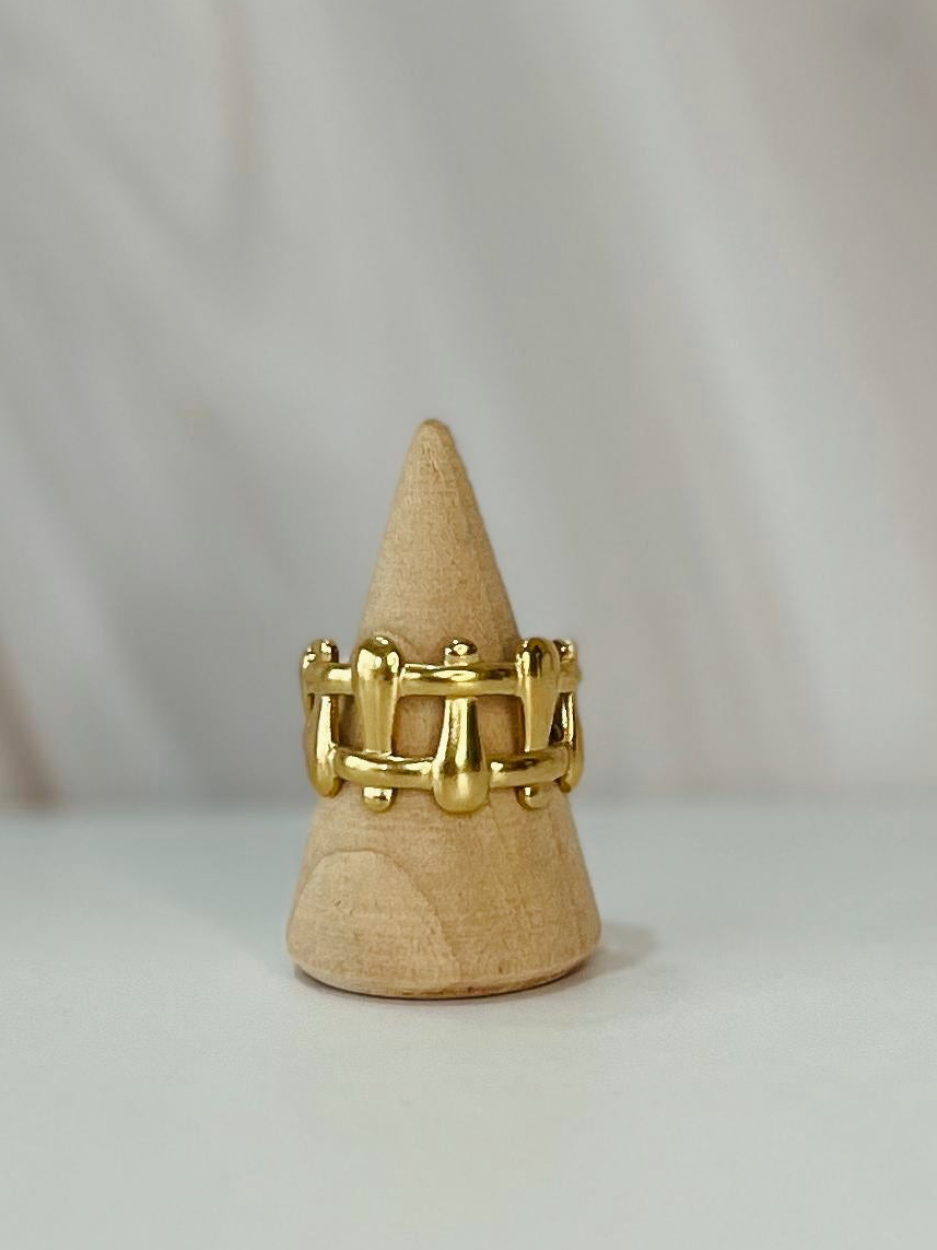 Anillo línea barbado