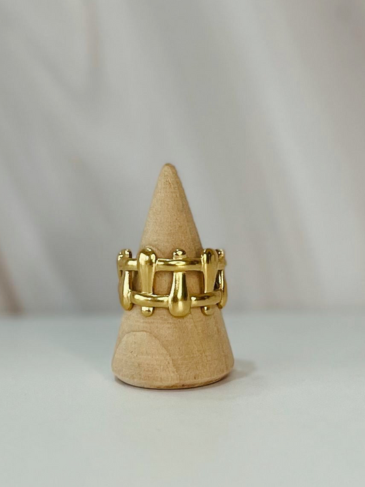 Anillo línea barbado
