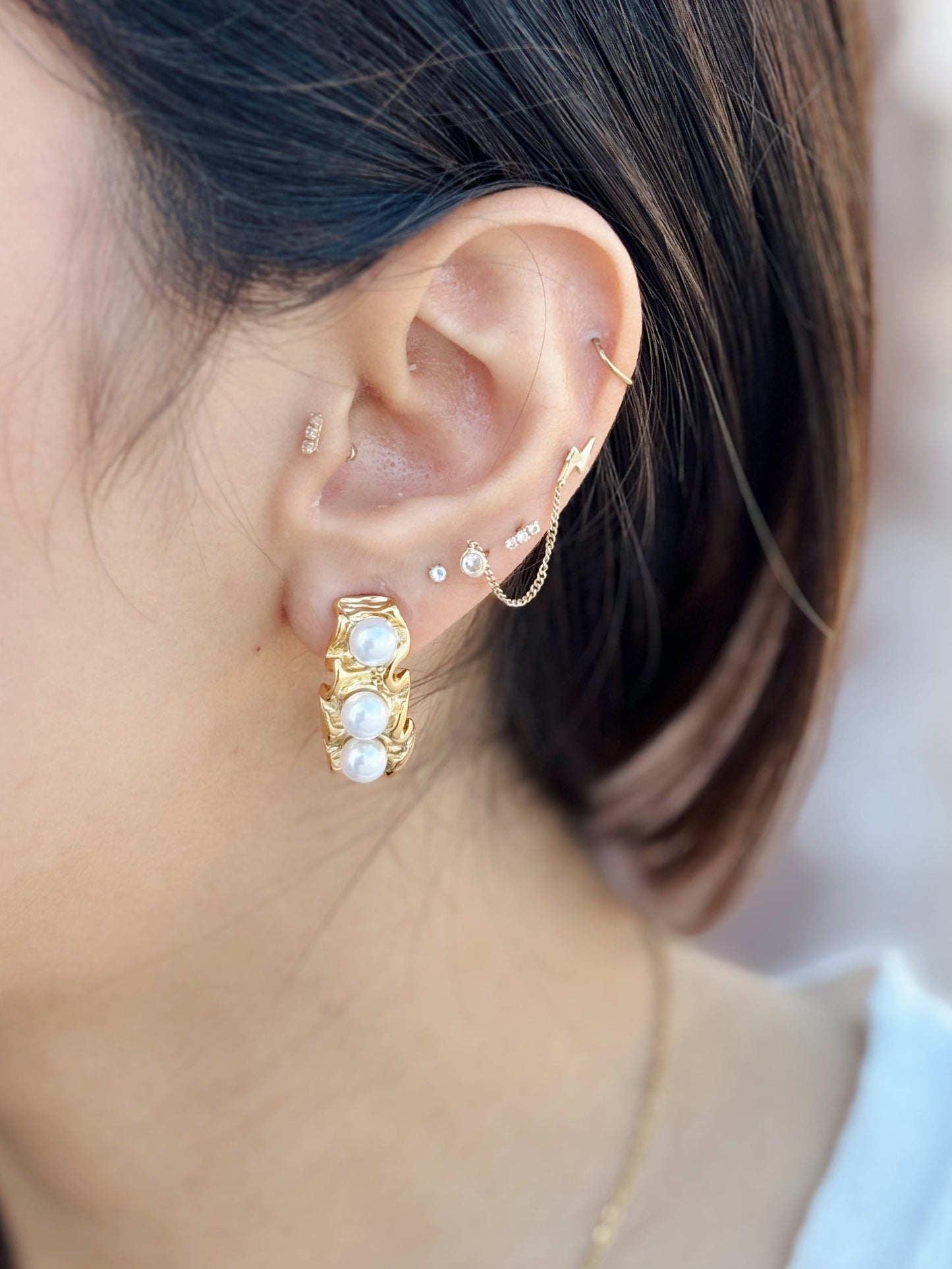 Media arracada perla Marti