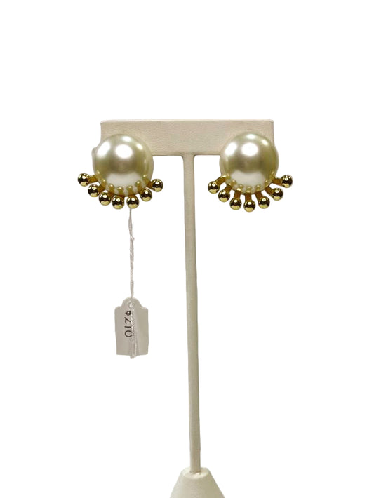 Aretes perla grande picos