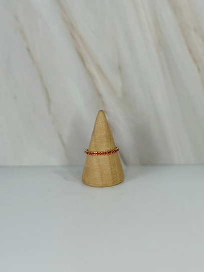 Anillo churumbela rojo #6