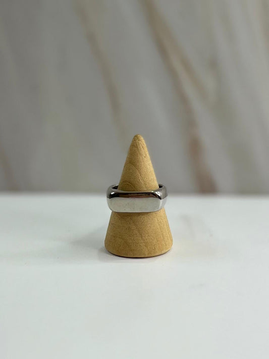 ANILLO PLANO PLATEADO