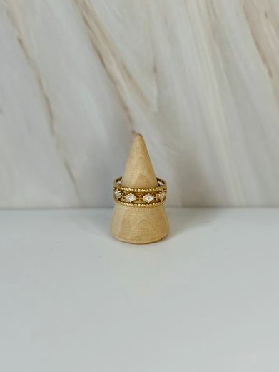 Anillo rombos blanco
