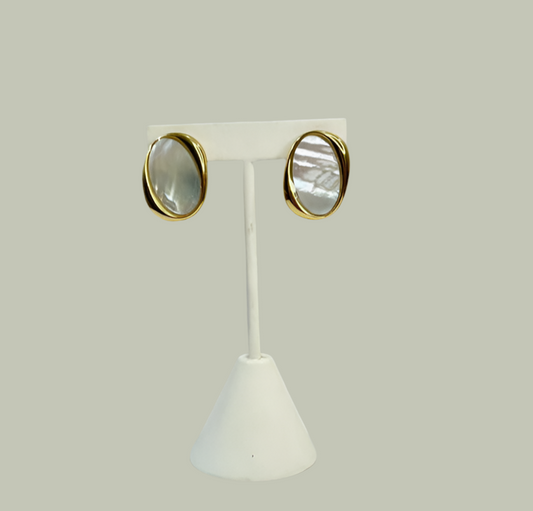 Aretes Perla oval
