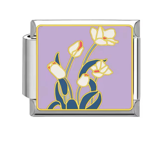 Charm tulipán blanco