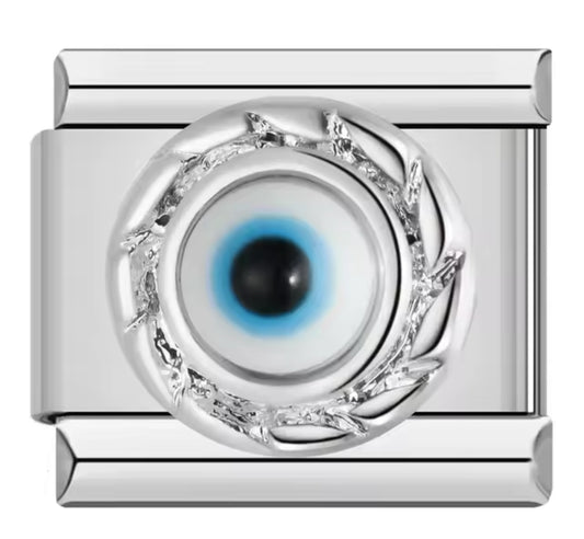 Charm ojo 3D plata