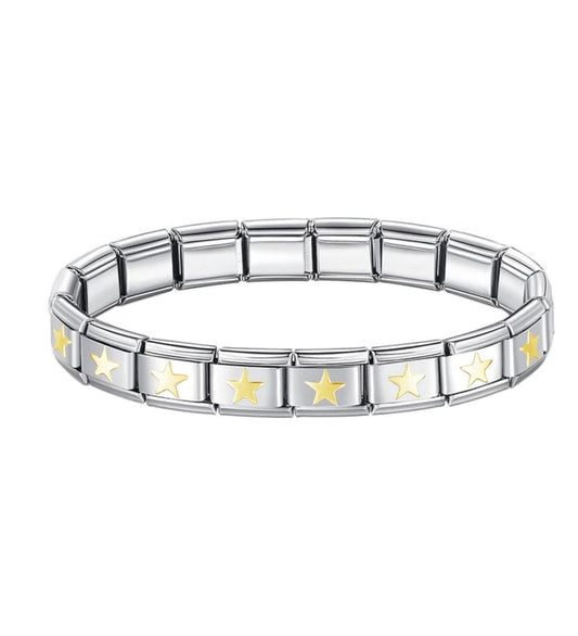 Brazalete estrellas dorado