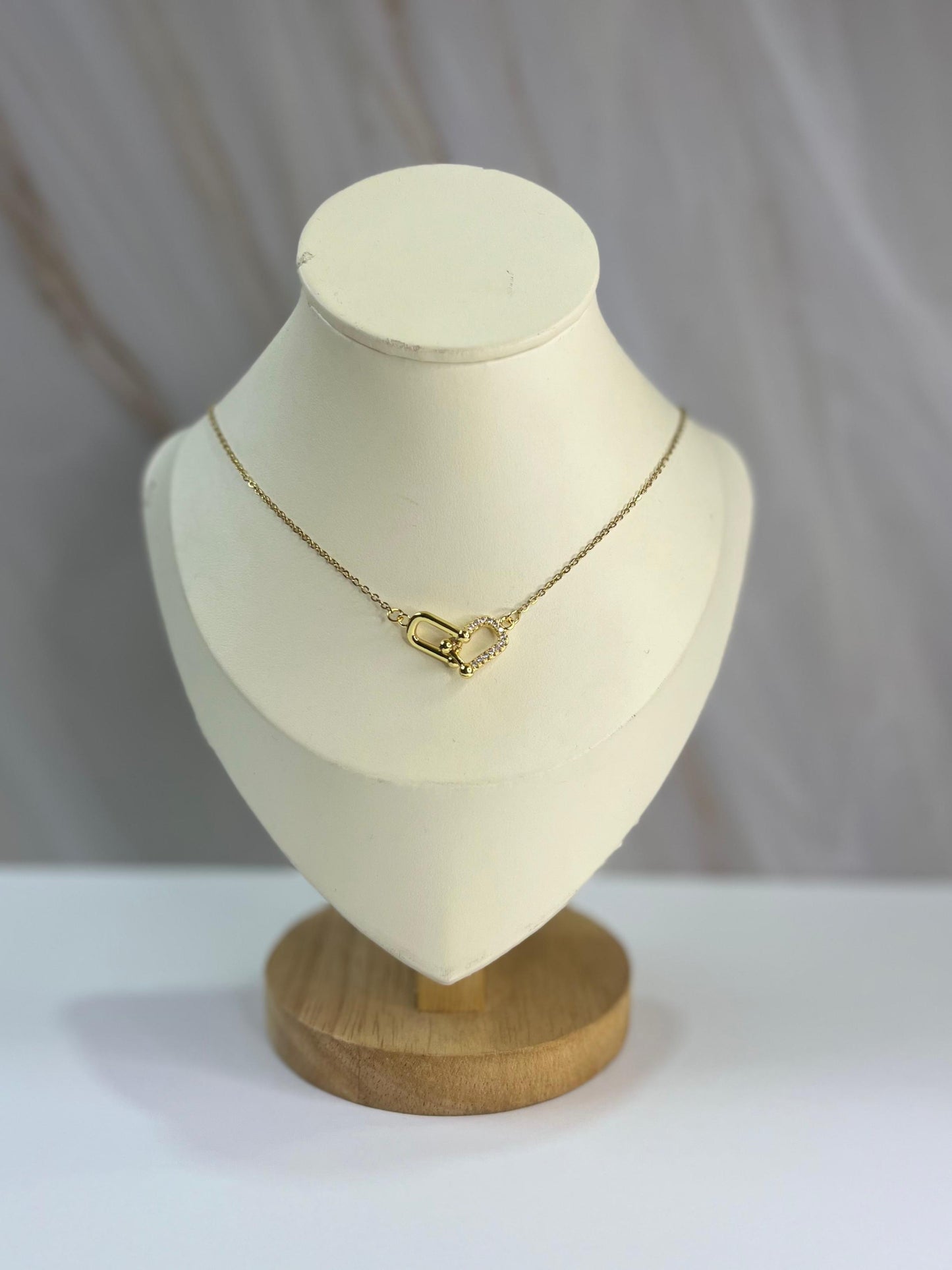 Collar Doble eslabón circonia