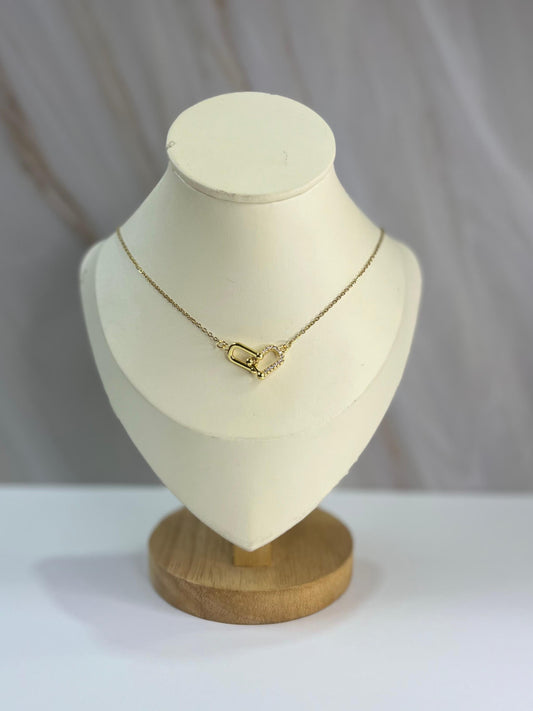 Collar Doble eslabón circonia