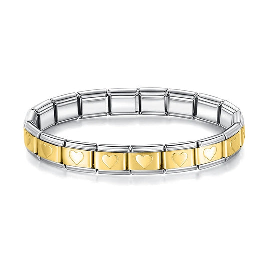 Brazalete Corazones Bicolor