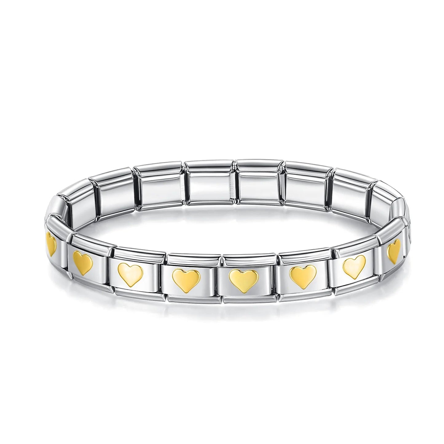 Brazalete Corazones Dorado