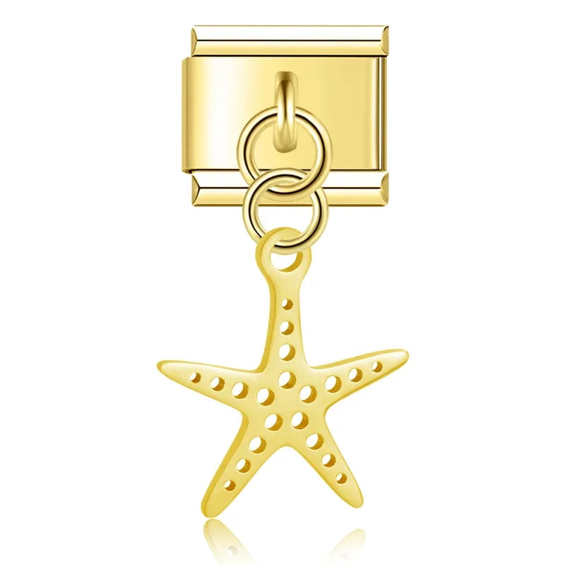 Charm Estrella Mar Colgante Dorado