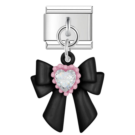 Charm Moño Negro Colgante