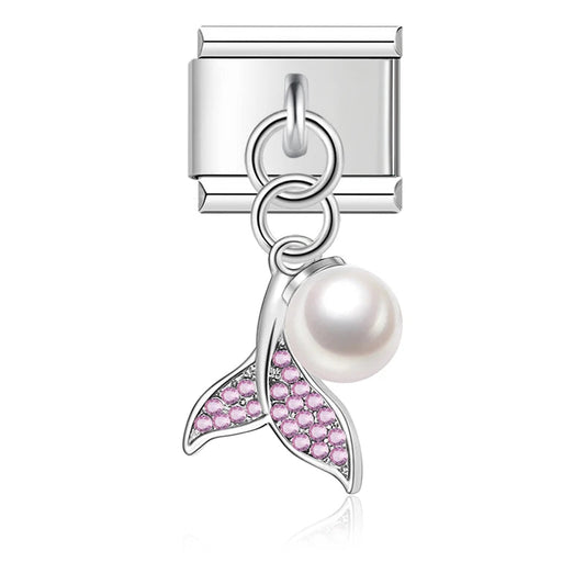 Charm Sirena Rosa Colgante