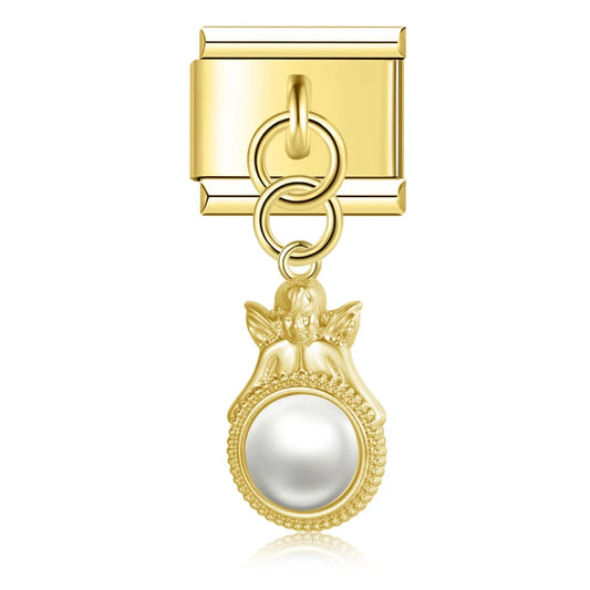 Charm Perla Colgante Dorado