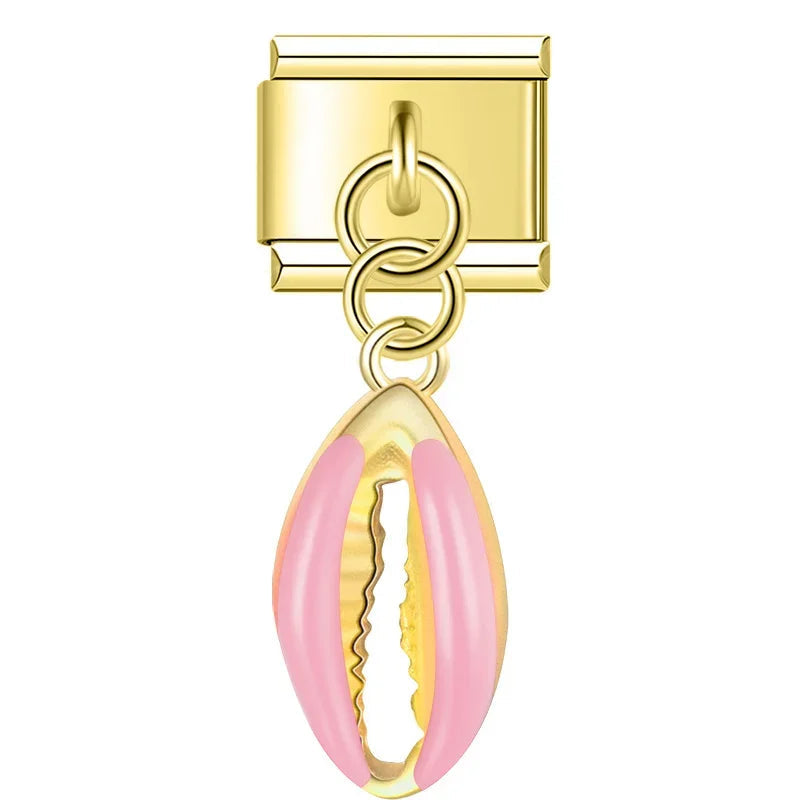 Charm Concha Rosa Colgante