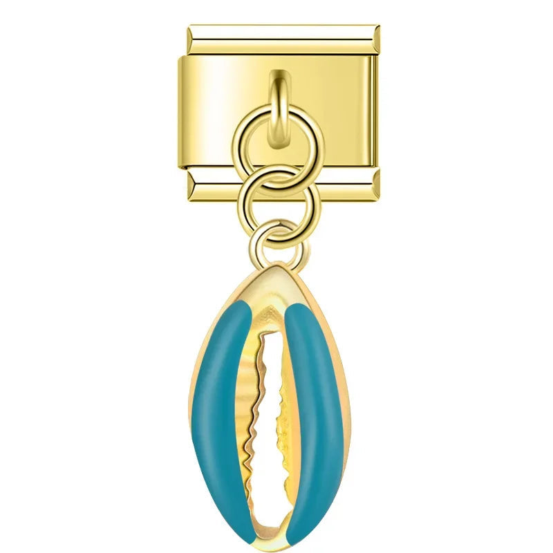 Charm Concha Azul Colgante