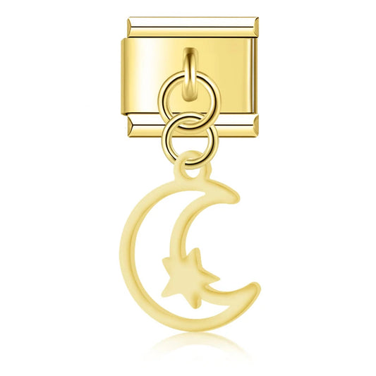 Charm Luna Colgante Dorado